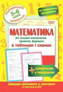 Математика в таблицях і схемах. 5-6 класи y08901 фото