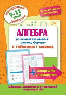 Алгебра в таблицях і схемах. 7-11 класи y08806 фото