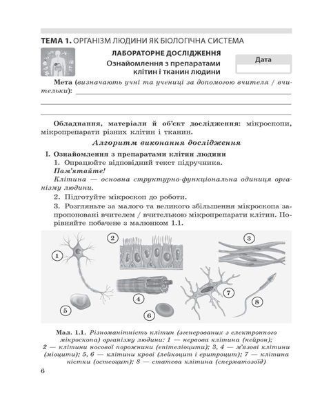 Біологія 8 клас Зошит для дослідницької та проєктної діяльності (НУШ) (Сало Т.О.) y10355 фото