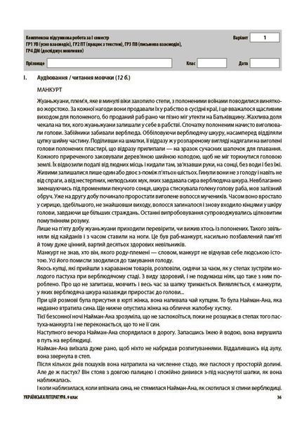 Українська література. 9 клас. Оцінювання. Усі діагностувальні роботи (Заболотний) (Куцінко О.Г.) y10270 фото