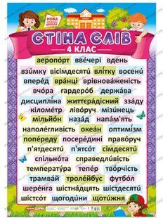 "Плакат.Стіна слів. 4 клас" y03005 фото