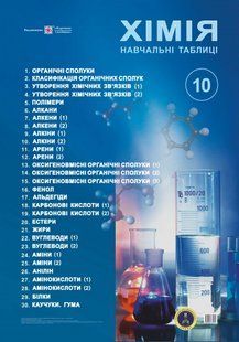 Плакат Хімія. 10 клас. Комплект навчальних таблиць. /650х950 мм/ y03588 фото